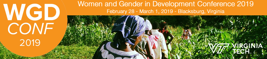 WGD CONF 2019 - LOGO -  Women and Gender in Development Conference 2019 - February 28- March 1, 2019 - Blacksburg, Virginia