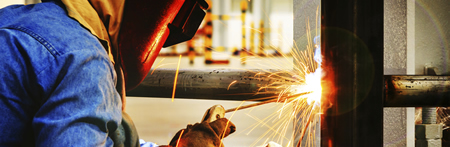 welder working with protective gear